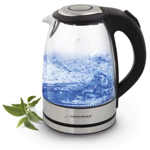 ESPERANZA EKK012 Yosemite Vízforraló elektromos 2200 W 1.7 l fekete / ezüst / üveg