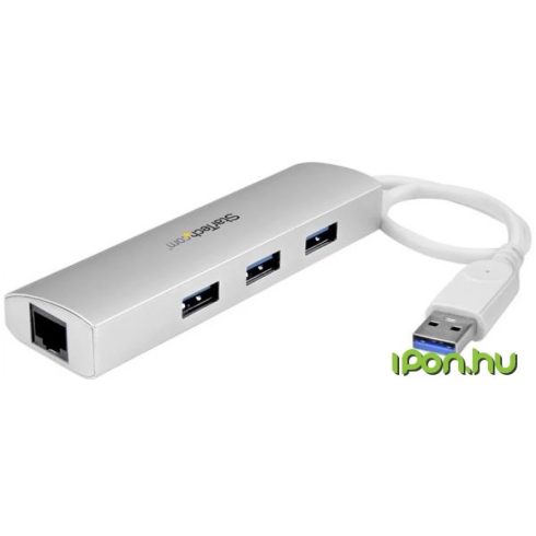 STARTECH 3-Port Portable USB 3.0 Hub plus Gigabit Ethernet