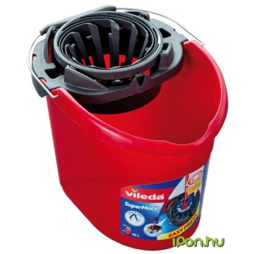 VILEDA Supermop vödör csavarókosárral piros