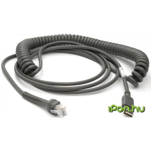 ZEBRA CBA-U12-C09ZAR 2.74 méteres USB adat kábel LS1908 vonalkód olvasóhoz
