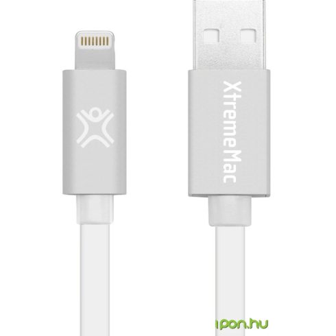 XTREMEMAC USB Lightning Töltő/adatkábel Fehér 1.2m XCL-FLD-83