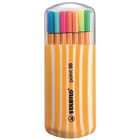 STABILO Point 88 Zebrui Tűfilc készlet 0.4 mm 15+5 különböző szín