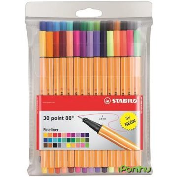   STABILO Tűfilc készlet 0.4 mm Point 88 25+5 különböző szín