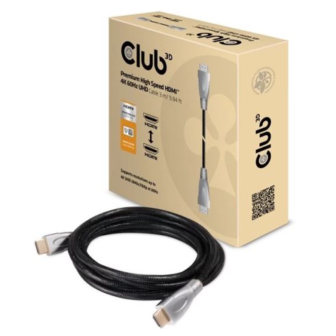 CLUB3D HDMI 2.0 Összekötő Fekete 3m CAC-1310