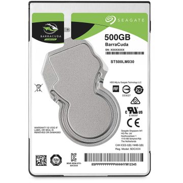   SEAGATE BarraCuda 500GB 2.5" 5400rpm 128MB SATA ST500LM030