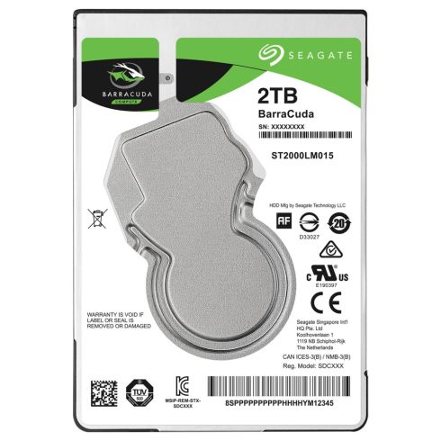 SEAGATE BarraCuda 2TB 2.5" 5400rpm 128MB SATA ST2000LM015