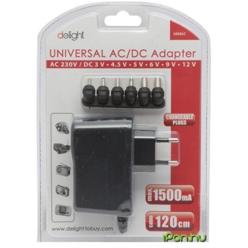 DELIGHT DC 12V 2500mA Univerzális Adapter