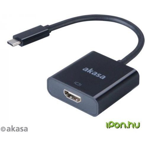 AKASA USB 3.1 Type C HDMI Átalakító Fekete 15cm AK-CBCA04-15BK