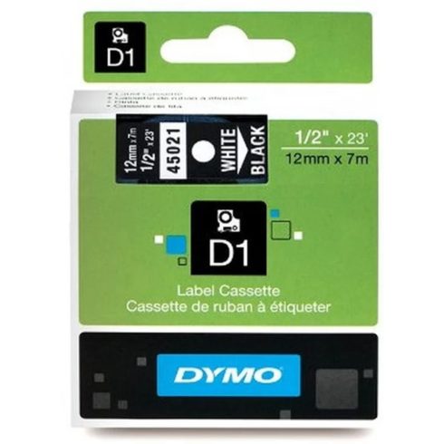 DYMO Feliratozószalag D1 12mm fekete-fehér