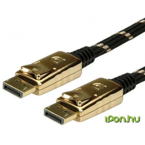 ROLINE DisplayPort Összekötő Fekete-Arany 3m 11.04.5646-10