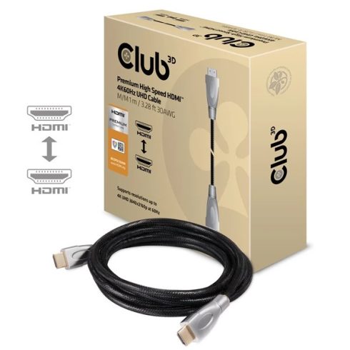 CLUB3D HDMI 2.0 Összekötő Fekete 1m CAC-1311