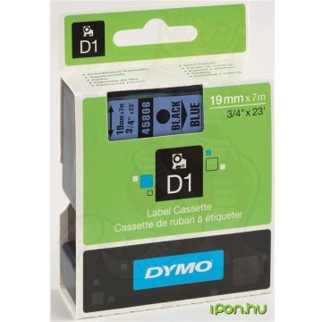 DYMO 45806 Címke LM D1 alap 19mm fekete betű / kék alap