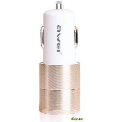 AWEI C-100 szivargyújtó töltő 2xUSB 2.4A fehér