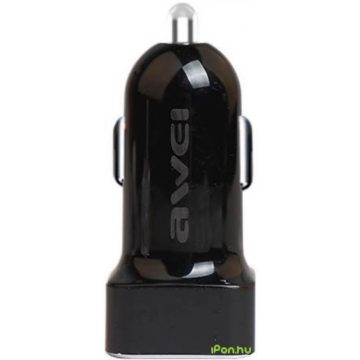 AWEI C-200 szivargyújtó töltő 2xUSB 2.4A fekete