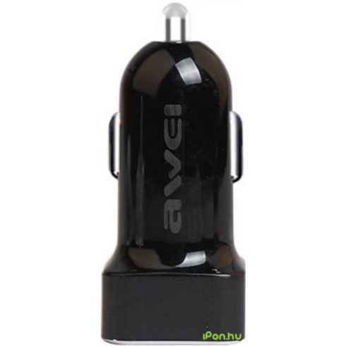 AWEI C-200 szivargyújtó töltő 2xUSB 2.4A fekete