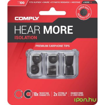 COMPLY Isolation T-100 memóriahab fülilleszték L fekete