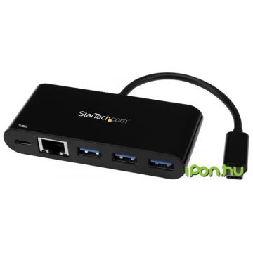  STARTECH USB-C to Ethernet Adapter with 3-Port USB 3.0 Hub and Power Delivery