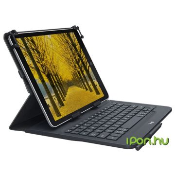 LOGITECH Universal Folio Keyboard iPad tok UK Angol fekete