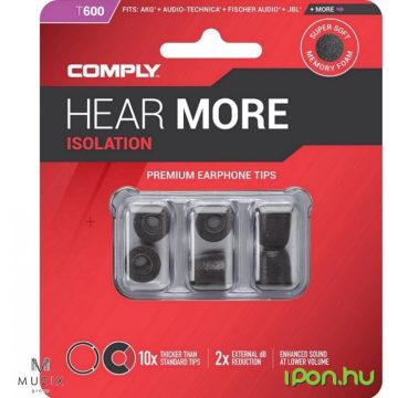 COMPLY Isolation T-600 memóriahab fülilleszték M fekete
