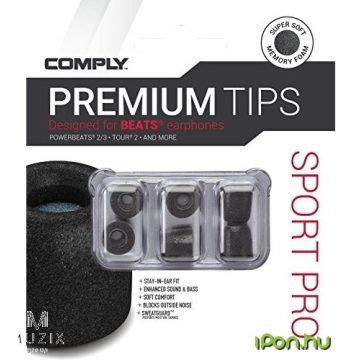   COMPLY Sport Pro for Beats earphones memóriahab fülilleszték fekete