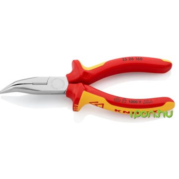 KNIPEX 25 26 160 Fél-kerek csőrű fogó vágóéllel