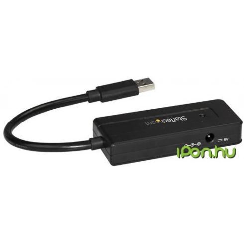 STARTECH 4-Port USB 3.0 Hub - Mini Hub with Charge Port - Includes Power Adapter