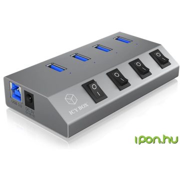 ICY BOX IB-HUB1405 4 Port USB 3.0 Hub and charger