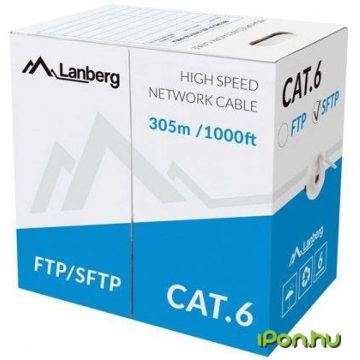 LANBERG CAT6 Összekötő Szürke 305m LCU6-10CC-0305-S