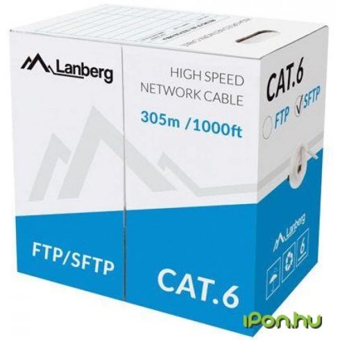 LANBERG CAT6 Összekötő Szürke 305m LCU6-10CC-0305-S