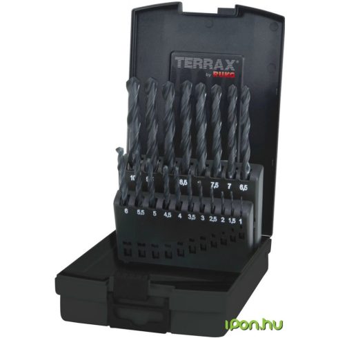 RUKO A205210RO TERRAX csigafúró készlet DIN 338 N típus HSS-R 19 részes