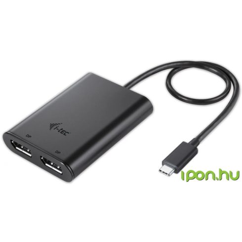 ITEC USB 3.1 Type C DisplayPort Átalakító Fekete 15cm C31DUAL4KDP