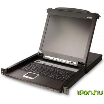   ATEN 1-Local/Remote Share Access 8-Port PS/2-USB VGA Single Rail LCD KVM over IP switch CL5708IN