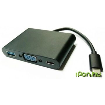   VALUELINE USB 3.1 C - VGA Adapter + USB3.0 A + USB C power delivery