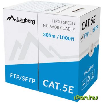 LANBERG CAT5E Összekötő Szürke 305m LCF5-11CC-0305-S