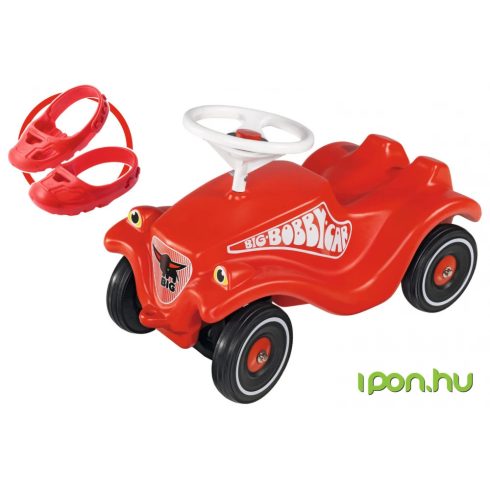 BIG Bobby Car Classic lábbal hajtós kocsi cipő védővel piros
