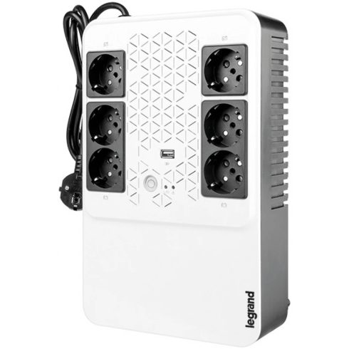 LEGRAND 310081 KEOR-M "Always-on" USB töltőaljzattal szerelt vonali interaktív szünetmentes áramforrás 600VA