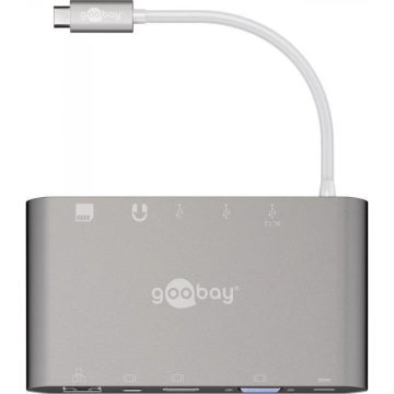GOOBAY USB-C All-in-1 Multiport Adapter aluminium ezüst
