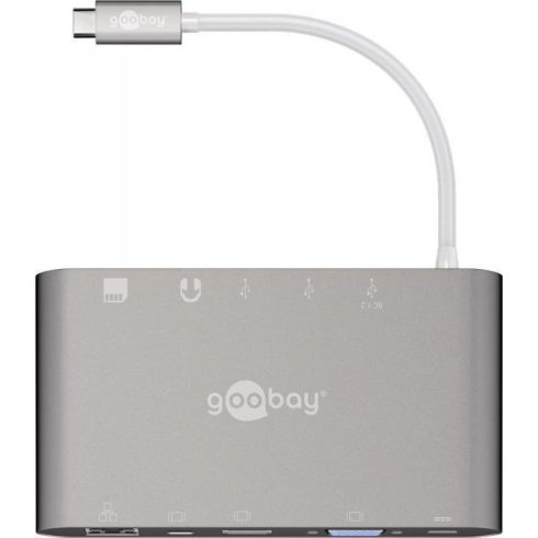 GOOBAY USB-C All-in-1 Multiport Adapter aluminium ezüst