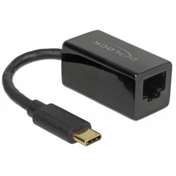   DELOCK 65904 USB 3.1 Type C UTP Átalakító 13cm 1Gbps fekete