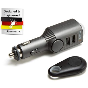 TECHNAXX TX-100 Autós töltő riasztó funkcióval fekete