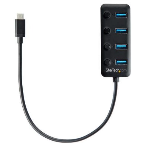 STARTECH 4-Port USB-C Hub - 4x USB-A with Individual On/Off Switches