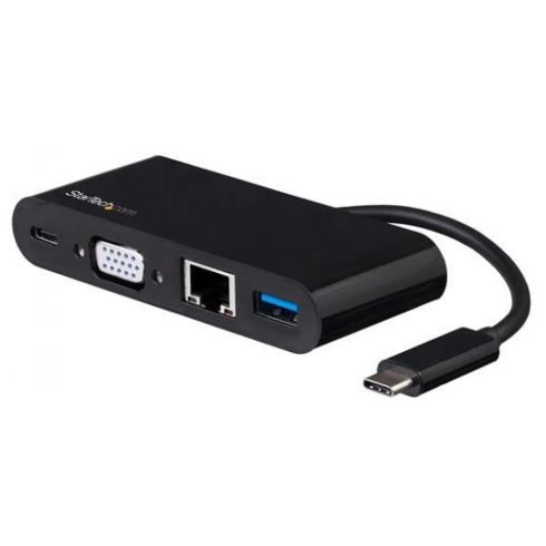 STARTECH USB-C VGA Multiport Adapter - Power Delivery (60W) - USB 3.0 - GbE