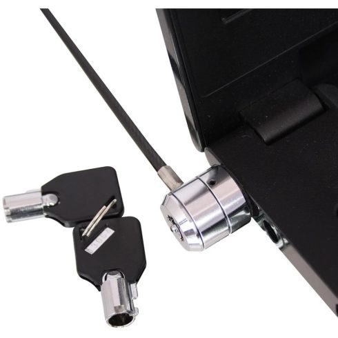 LINDY Notebook Security Cable Barrel Key Lock fekete