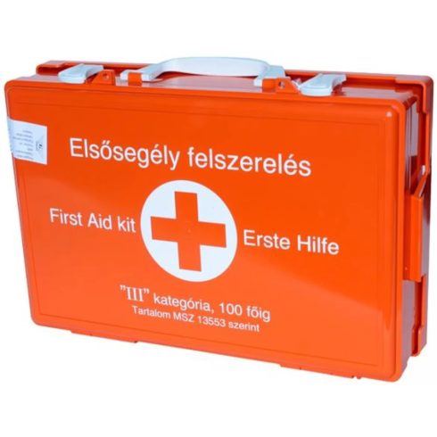 Elsősegély felszerelés III 100 főig narancssárga
