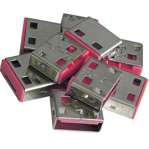 LINDY USB biztonsági dugó piros (10db/csomag)