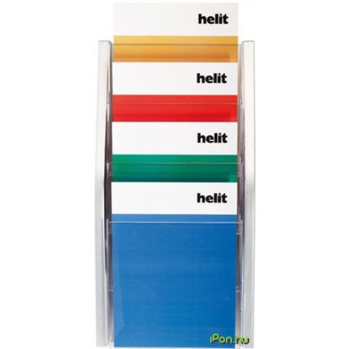 HELIT Fali prospektustartó A4 ezüst