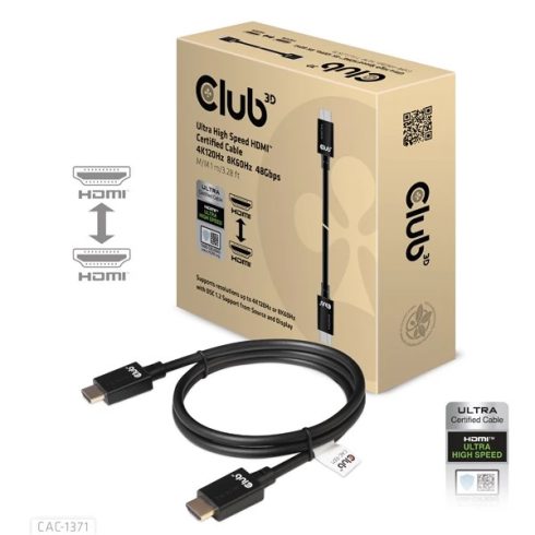 CLUB3D HDMI Összekötő Fekete 1m CAC-1371