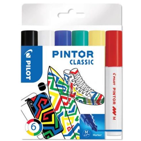 PILOT Pintor M Dekormarker készlet 1.4 mm 6 különböző klasszikus szín