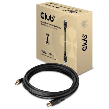 CLUB3D DisplayPort 1.4 Összekötő Fekete 5m CAC-1061
