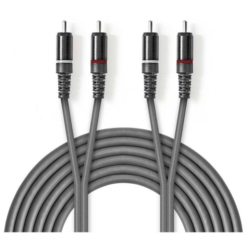 NEDIS RCA Összekötő Szürke 3m COTH24200GY30